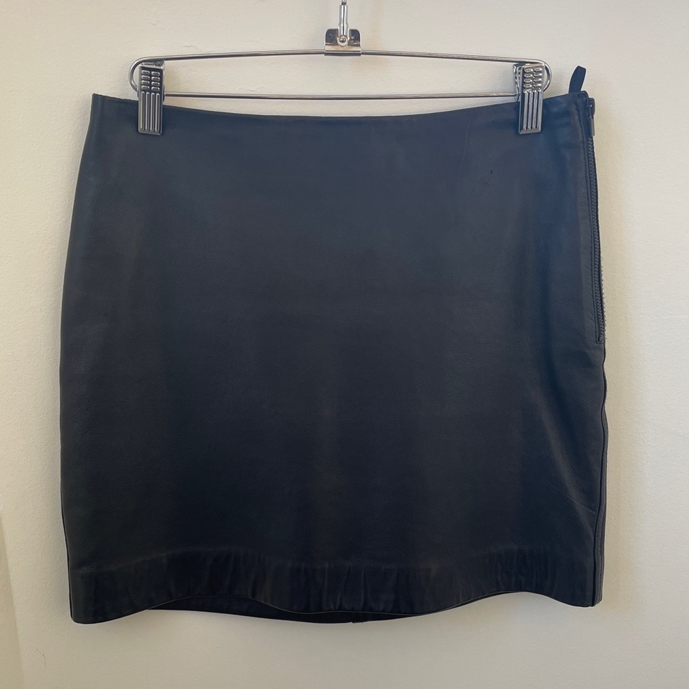 Aritzia real leather miniskirt